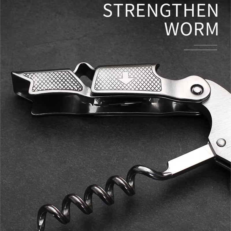 Wine Key - Wood Grip, Bottle Opener Multifunction