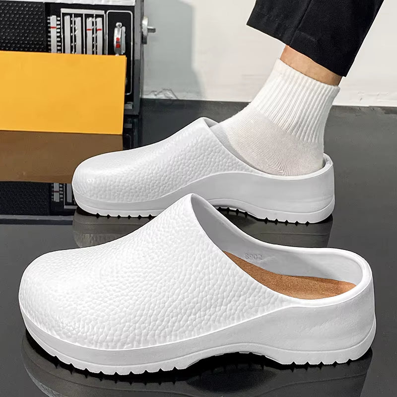 Non-Slip Oil-Resistant Chef Shoes, Kitchen Shoes, Lightweight Soft Clogs