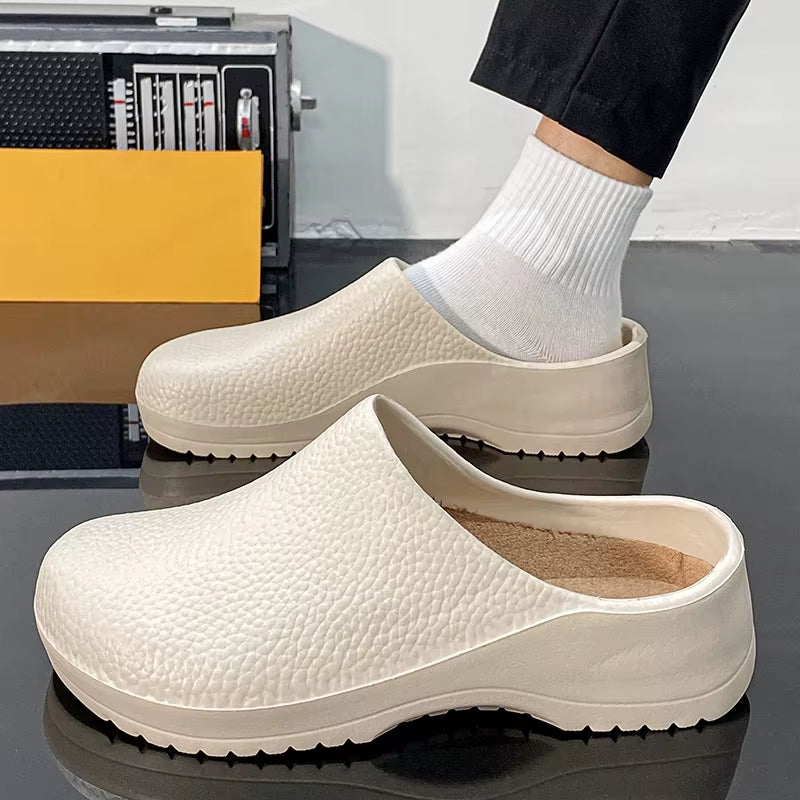 Non-Slip Oil-Resistant Chef Shoes, Kitchen Shoes, Lightweight Soft Clogs