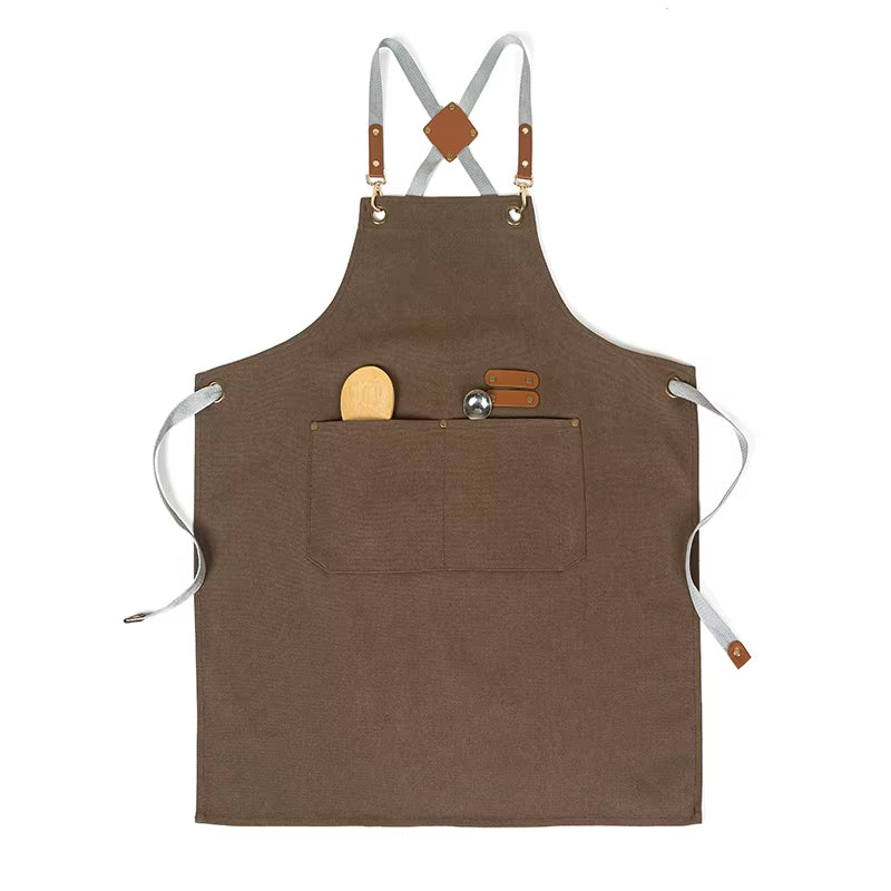 Cross back chefs apron unisex