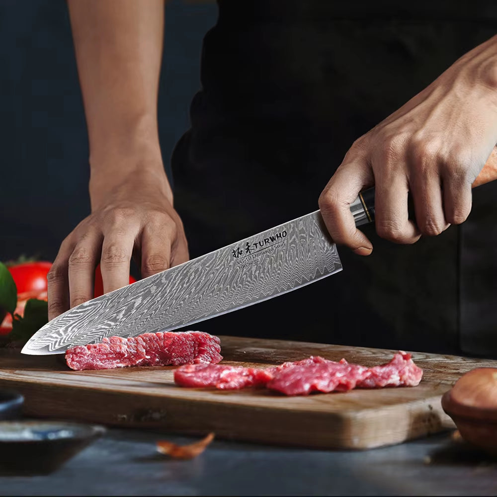 9.5 Inch Chef Knife Japanese 67 Layers Damascus Steel Kitchen Knives VG10 Core Gyuto Knife