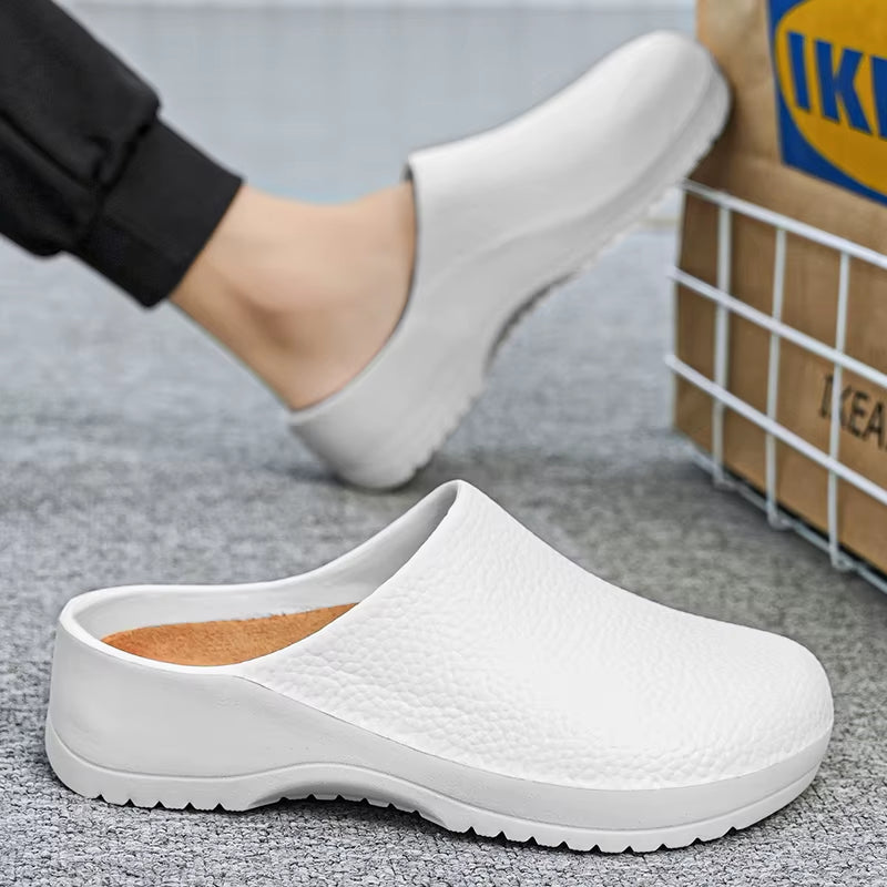 Non-Slip Oil-Resistant Chef Shoes, Kitchen Shoes, Lightweight Soft Clogs