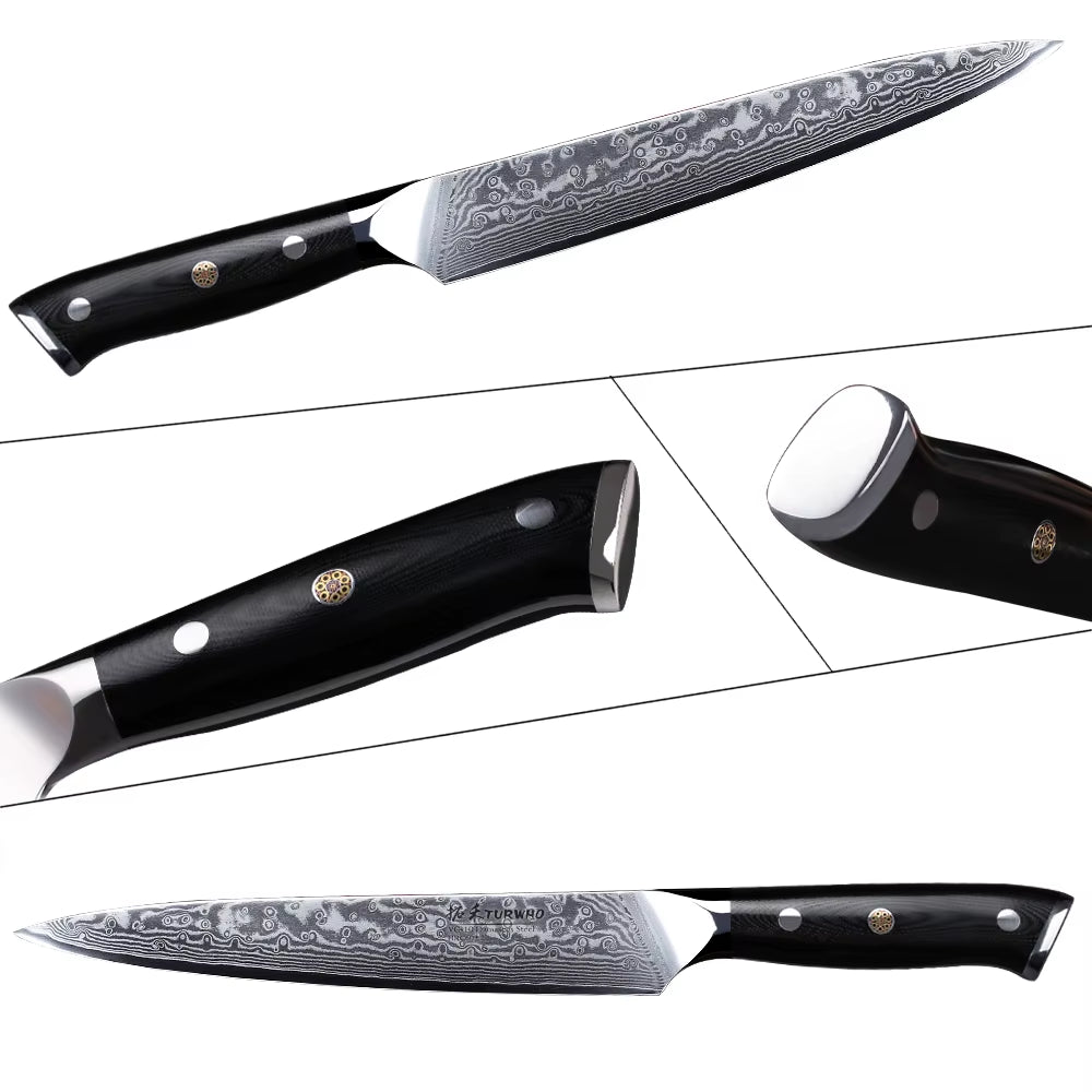 8 Inch Slicing Knife Japan Damascus Steel Professional Sashimi Sushi Chef's Knives