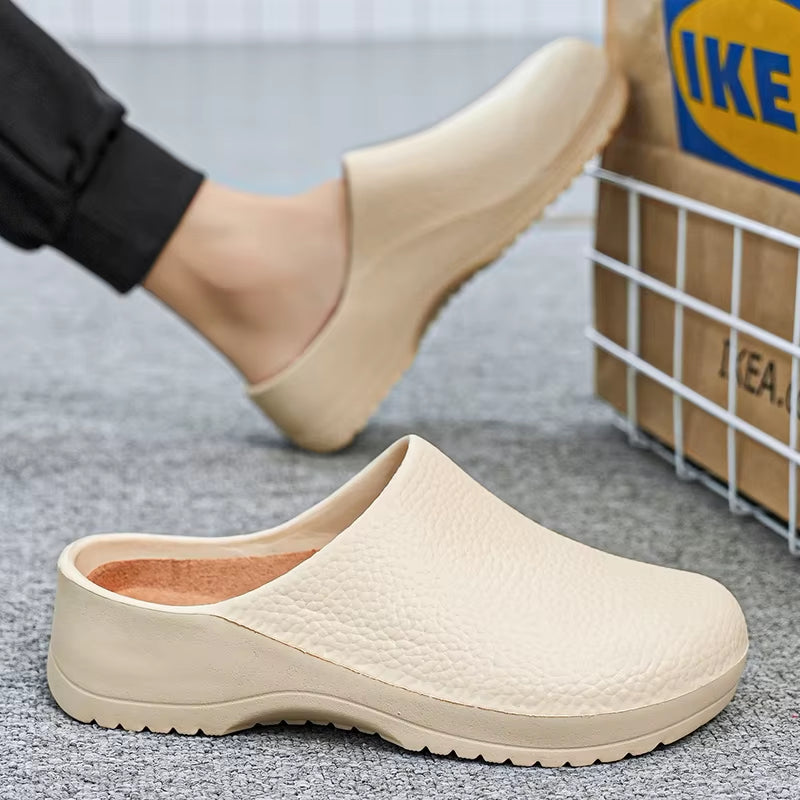 Non-Slip Oil-Resistant Chef Shoes, Kitchen Shoes, Lightweight Soft Clogs