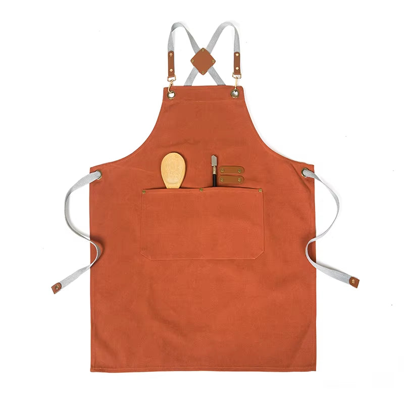 Cross back chefs apron unisex
