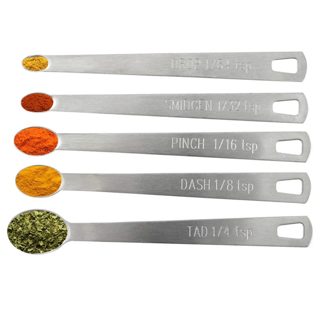 5Pcs Small Measuring Spoons Stainless Steel