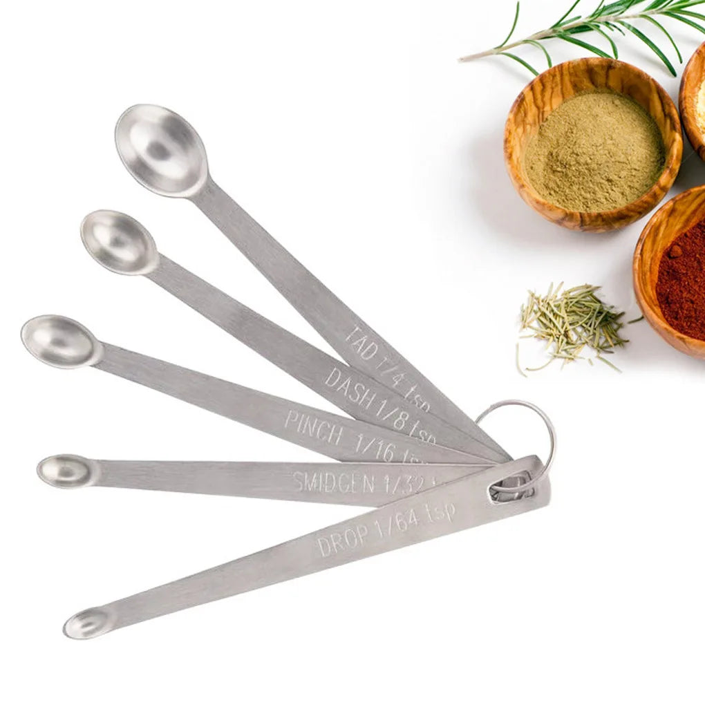 5Pcs Small Measuring Spoons Stainless Steel