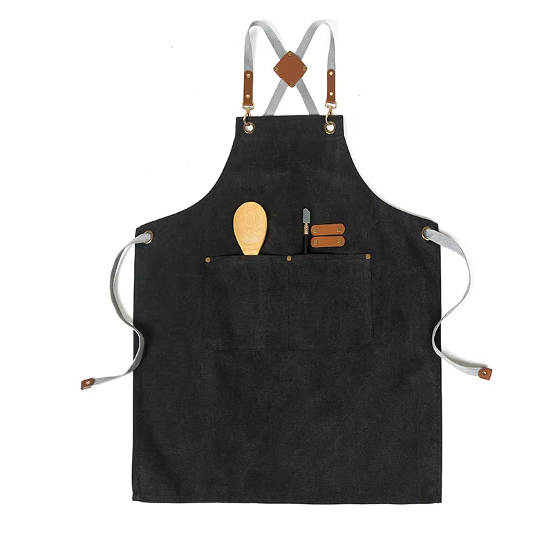 Cross back chefs apron unisex