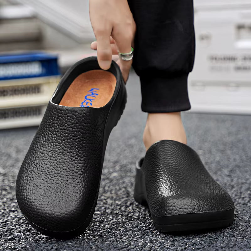Non-Slip Oil-Resistant Chef Shoes, Kitchen Shoes, Lightweight Soft Clogs