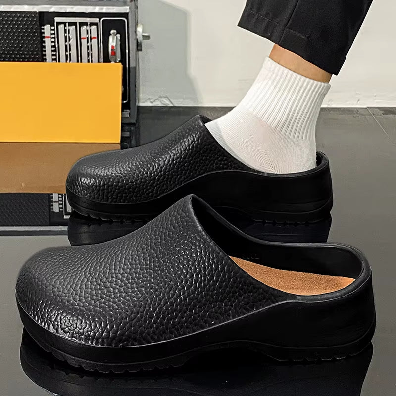 Non-Slip Oil-Resistant Chef Shoes, Kitchen Shoes, Lightweight Soft Clogs