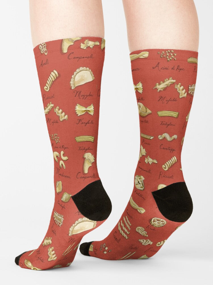 Italian Pasta Shapes Socks