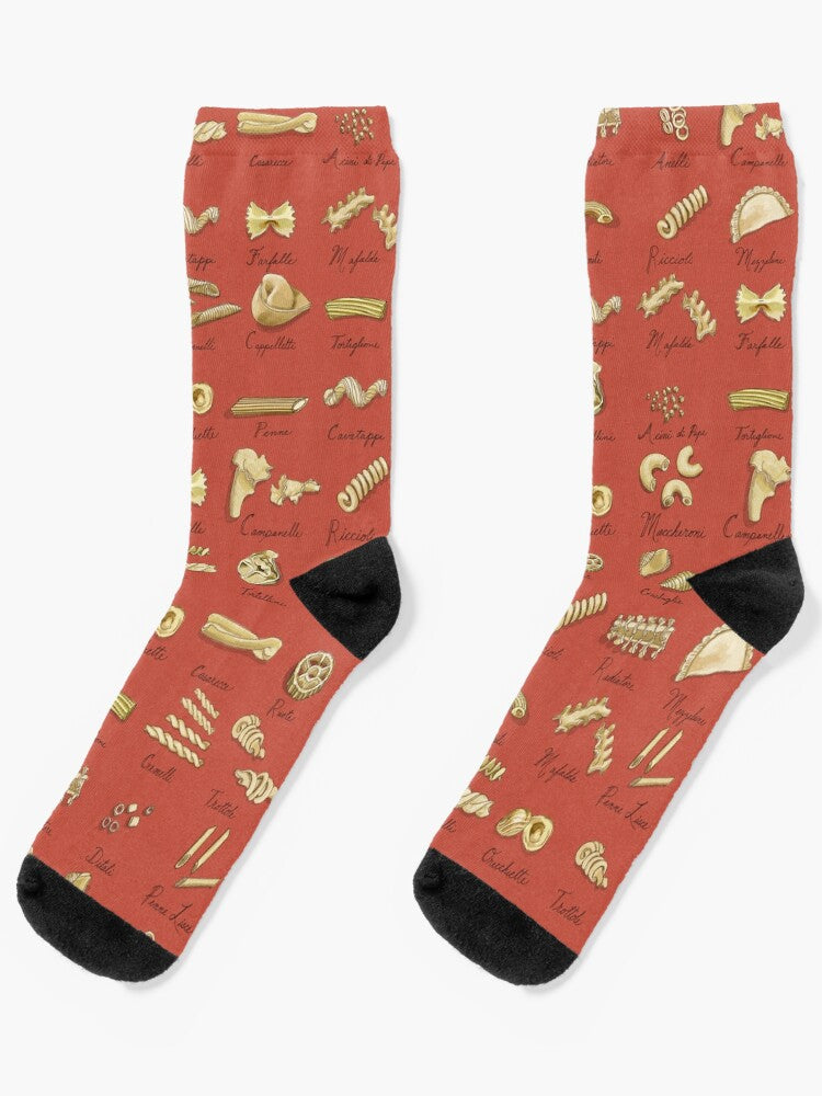 Italian Pasta Shapes Socks