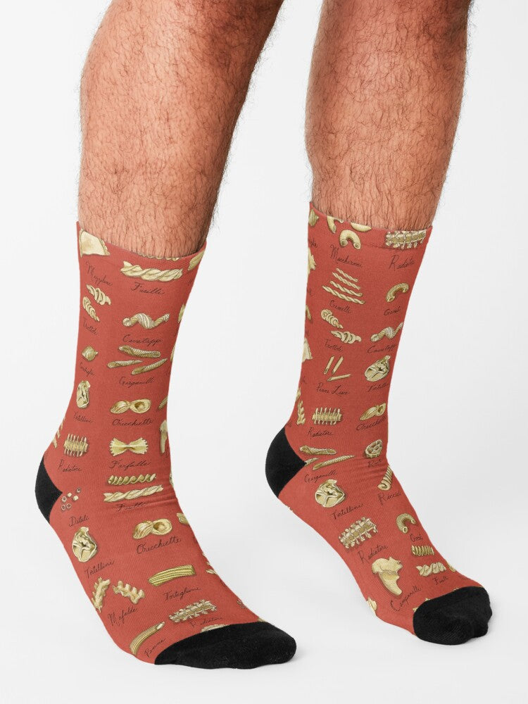 Italian Pasta Shapes Socks