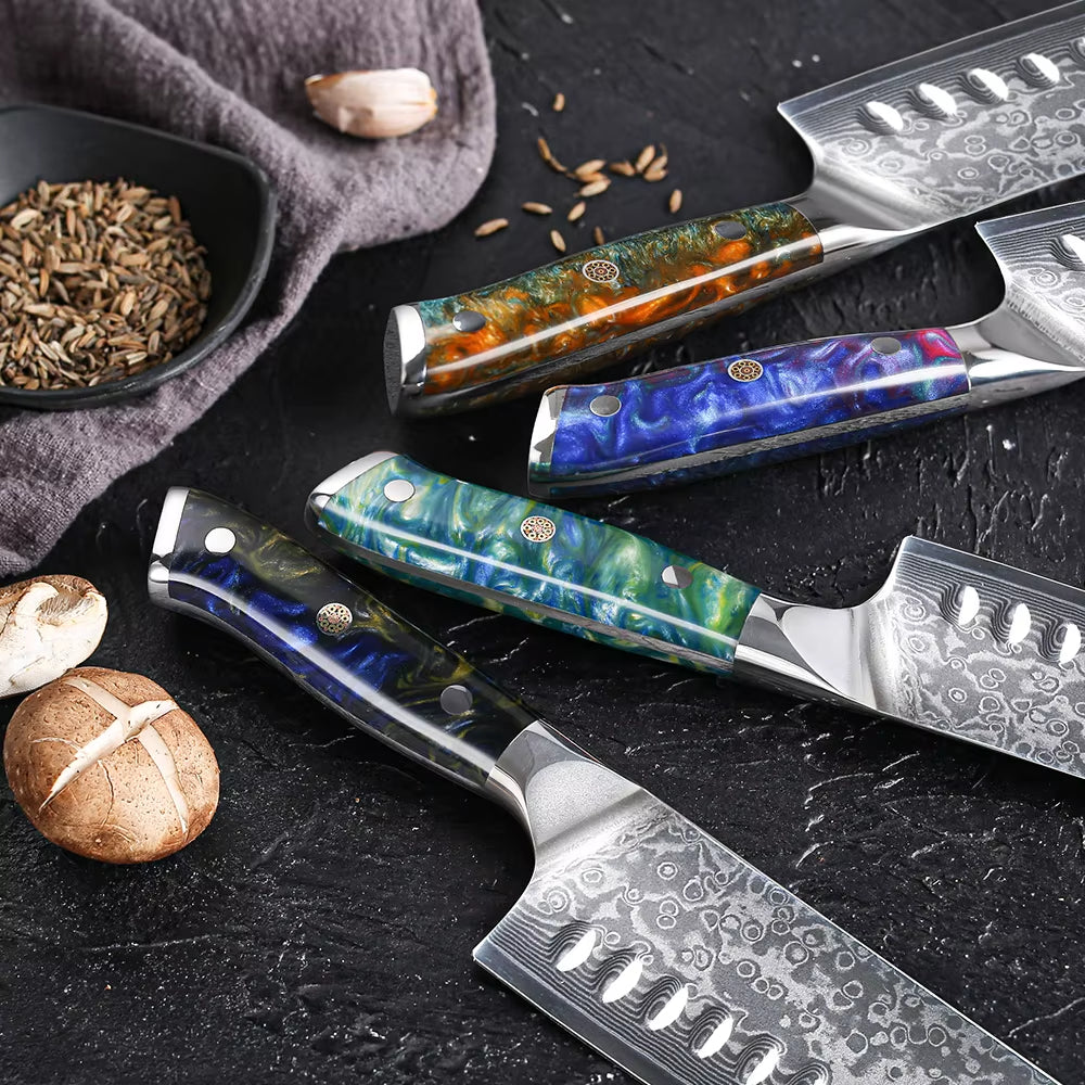 7 Inch Santoku Knife Real 67 Layer Damascus Super Steel Cut Meat Fish Vegetable Janpanese Cook Knife Sharp Kitchen Knife