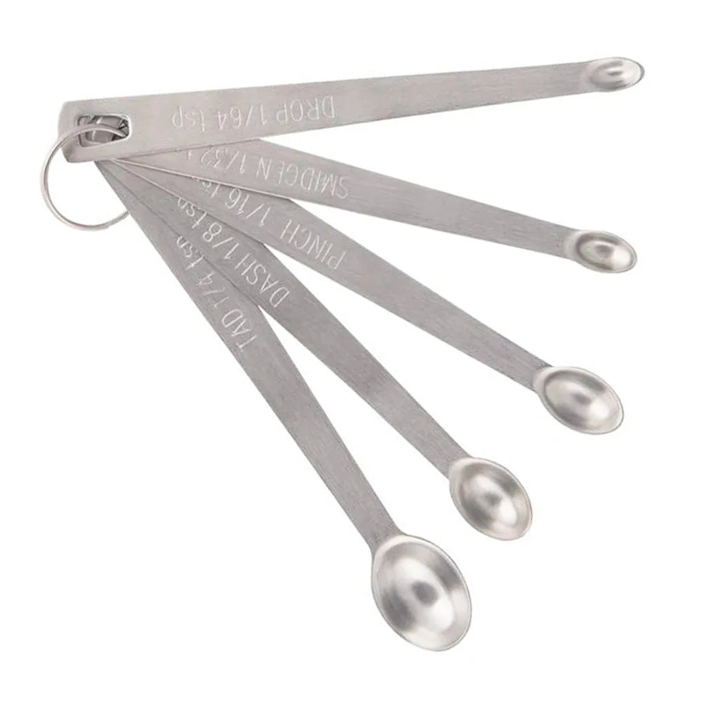 5Pcs Small Measuring Spoons Stainless Steel 