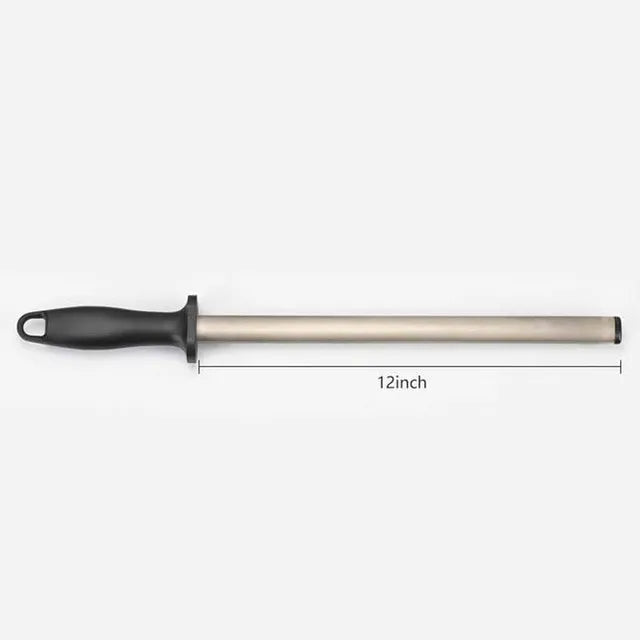 12Inch Diamond Knife Sharpener Rod,Professional Sharpening Steel 
