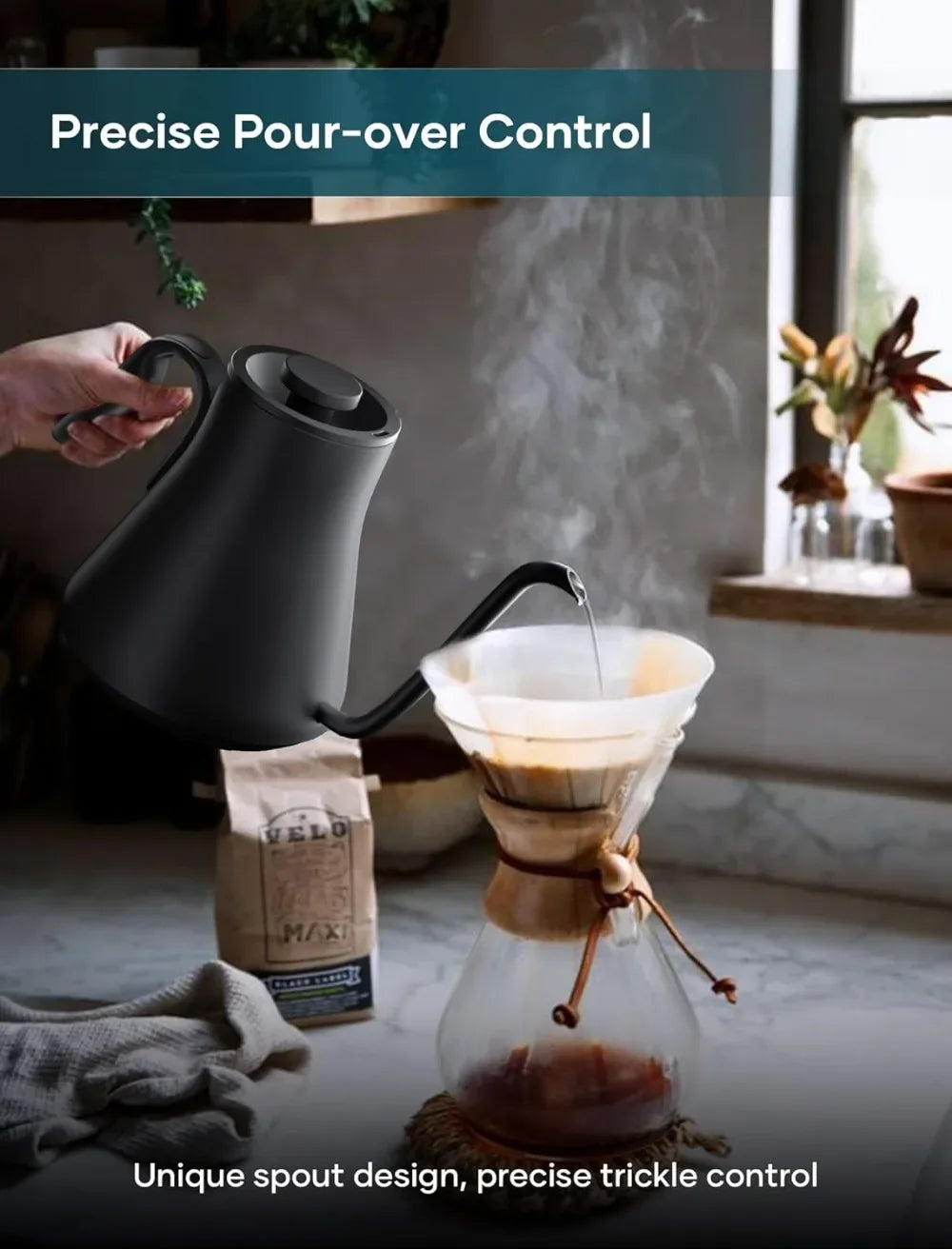 Electric Kettle for Pour over Coffee and tea.