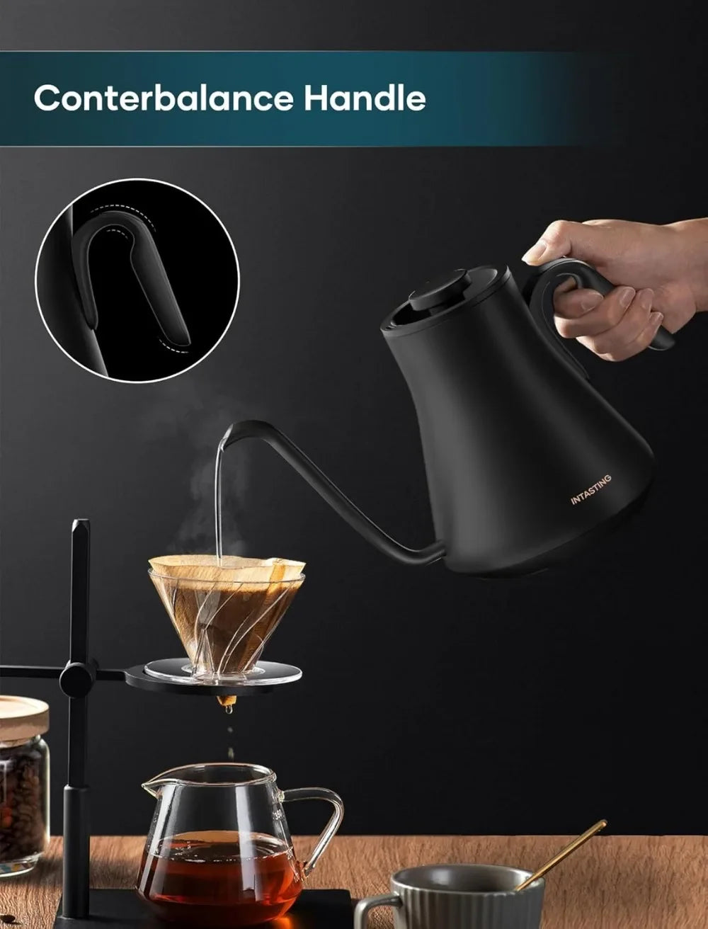 Electric Kettle for Pour over Coffee and tea.